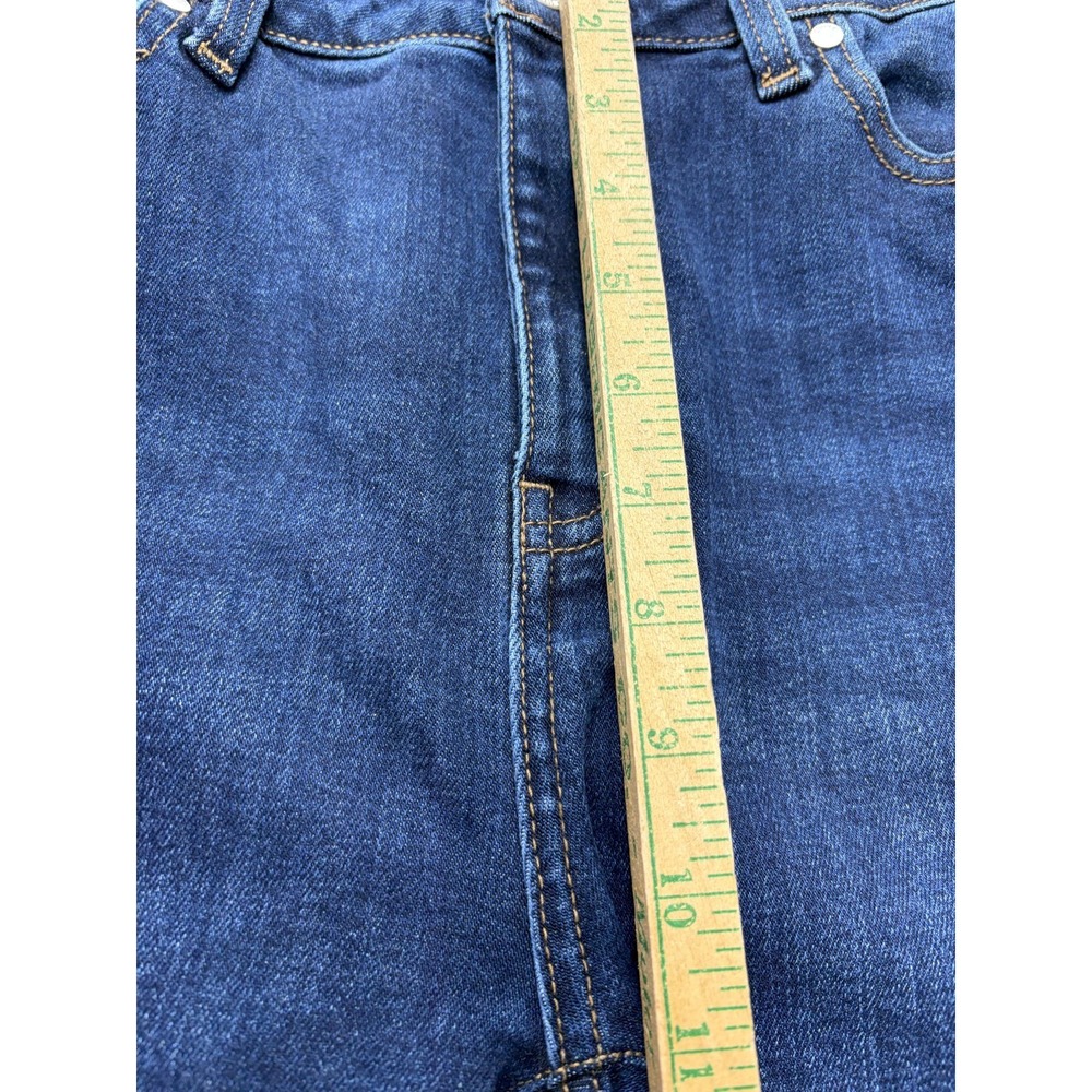 Quince Jeans Womens 31x28 Blue Bella Stretch Straight High Rise Dark Wash Denim - Picture 6 of 15